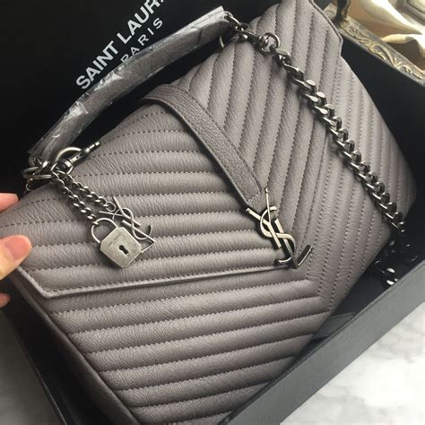 ysl college bag upclose|ysl college bag large grey.